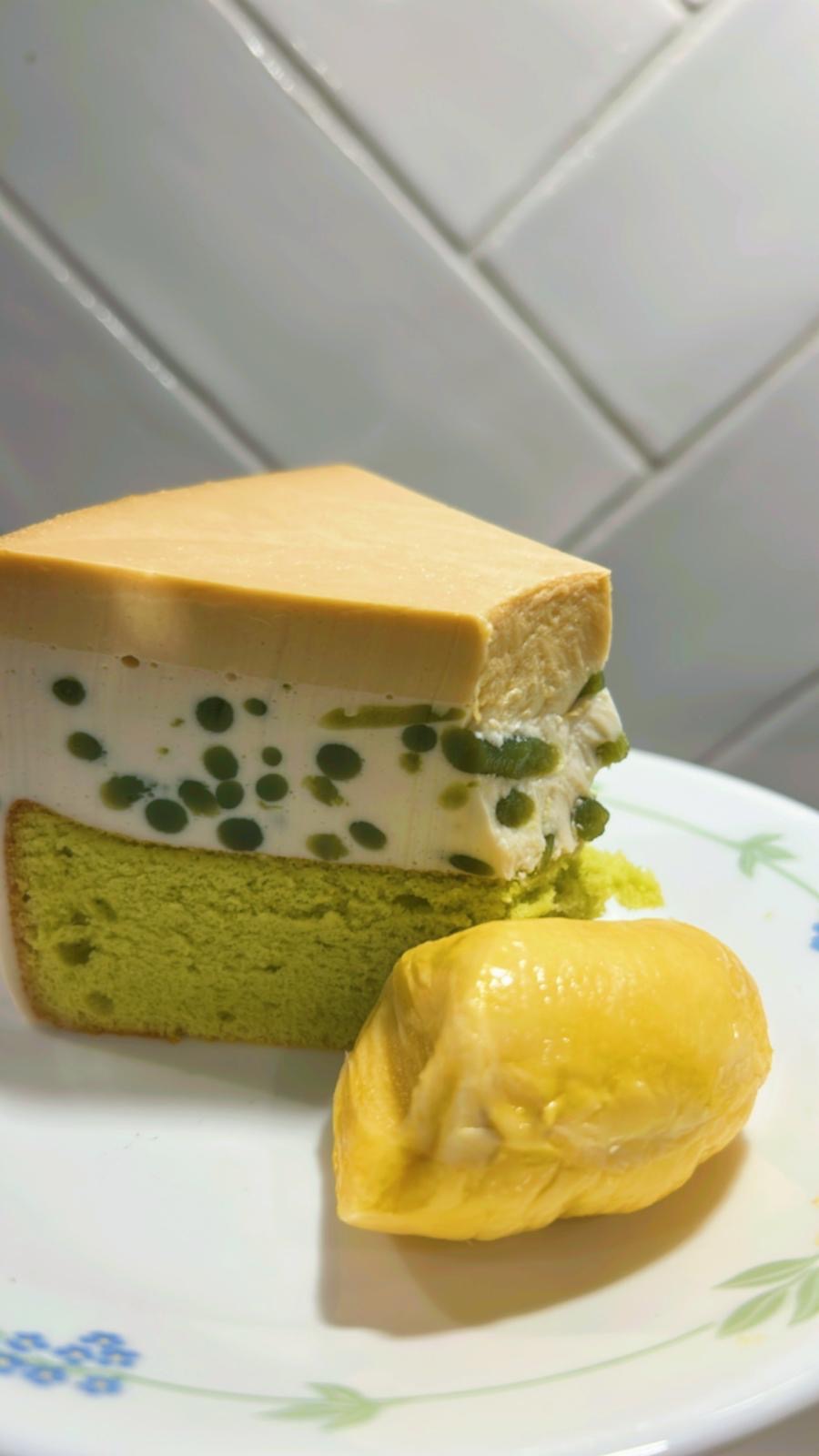 Pandan Sponge Cendol Pudding Cake
