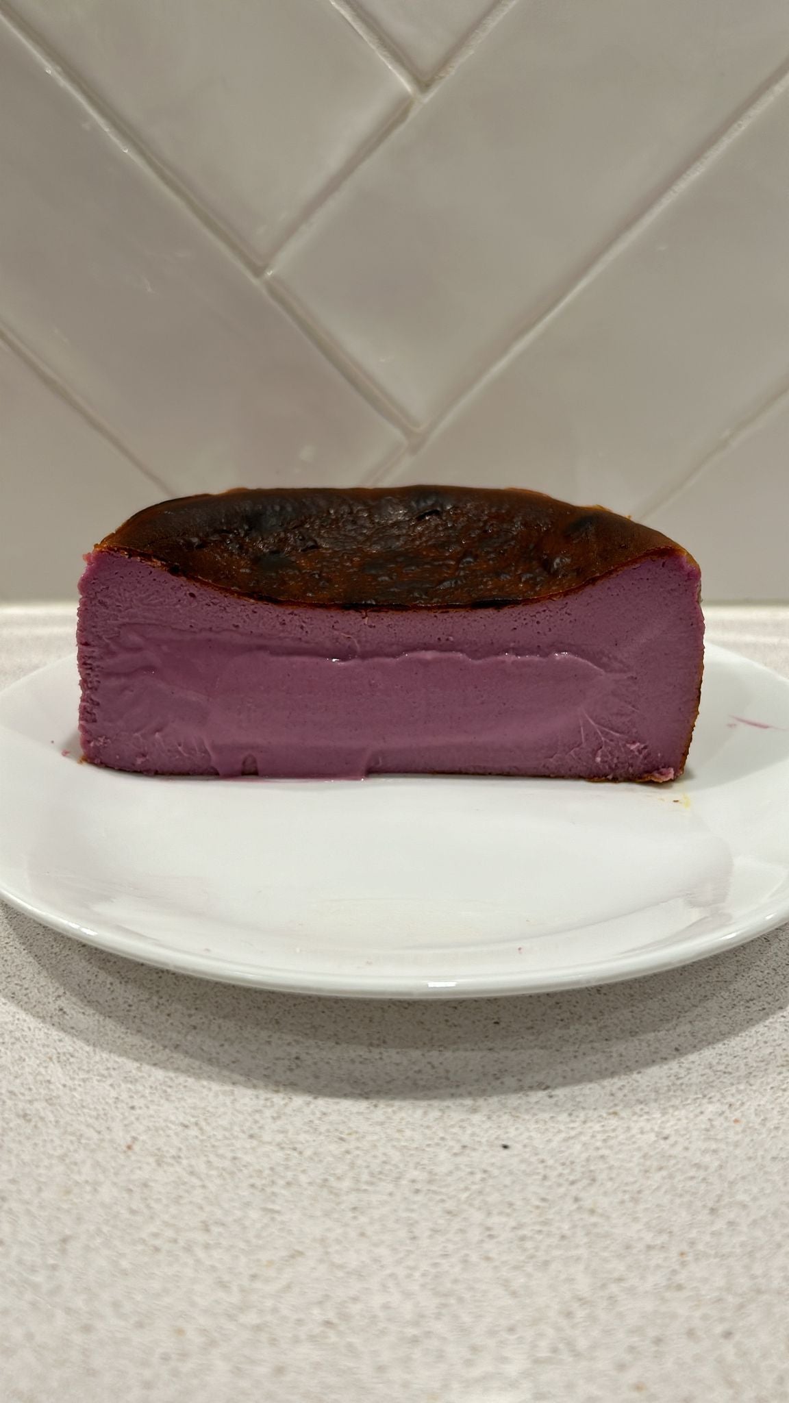 Ube Purple Yum Basque Style Cheesecake