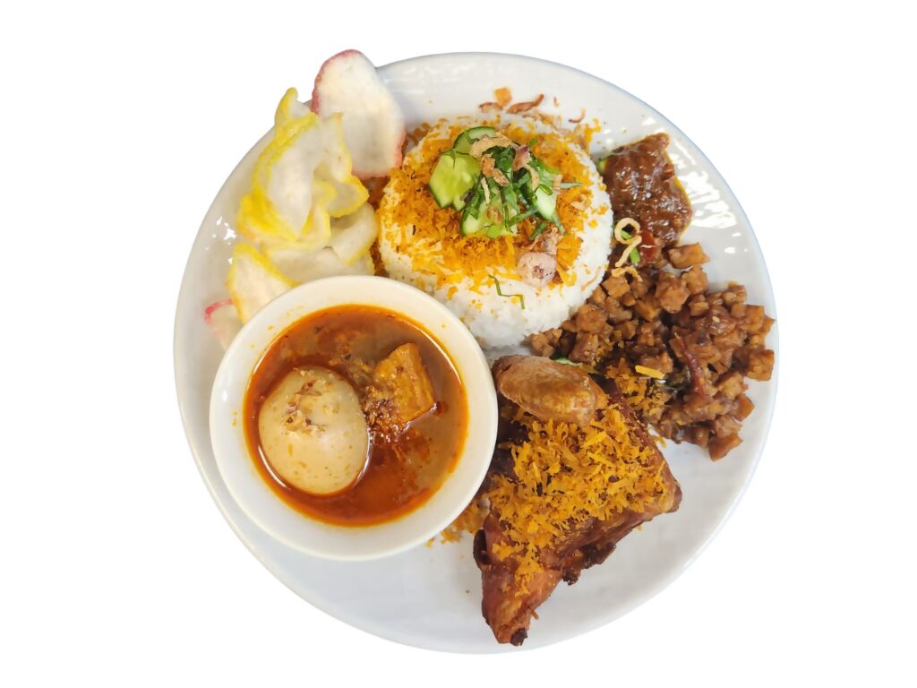 Nasi Ulam Ayam Goreng