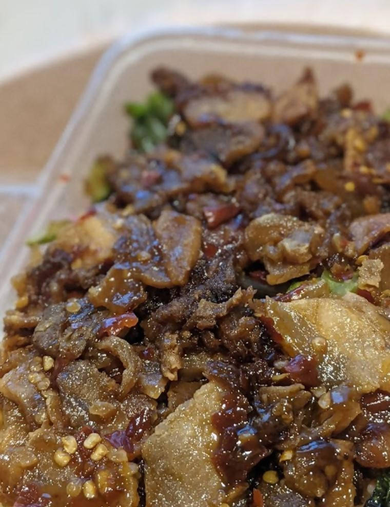 Crispy Pork and Chinese Broccoli