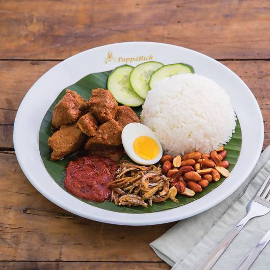 R16 Nasi Lemak Beef Rendang