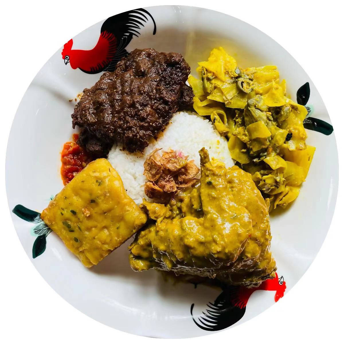Nasi Campur Rendang Ayam Gulai