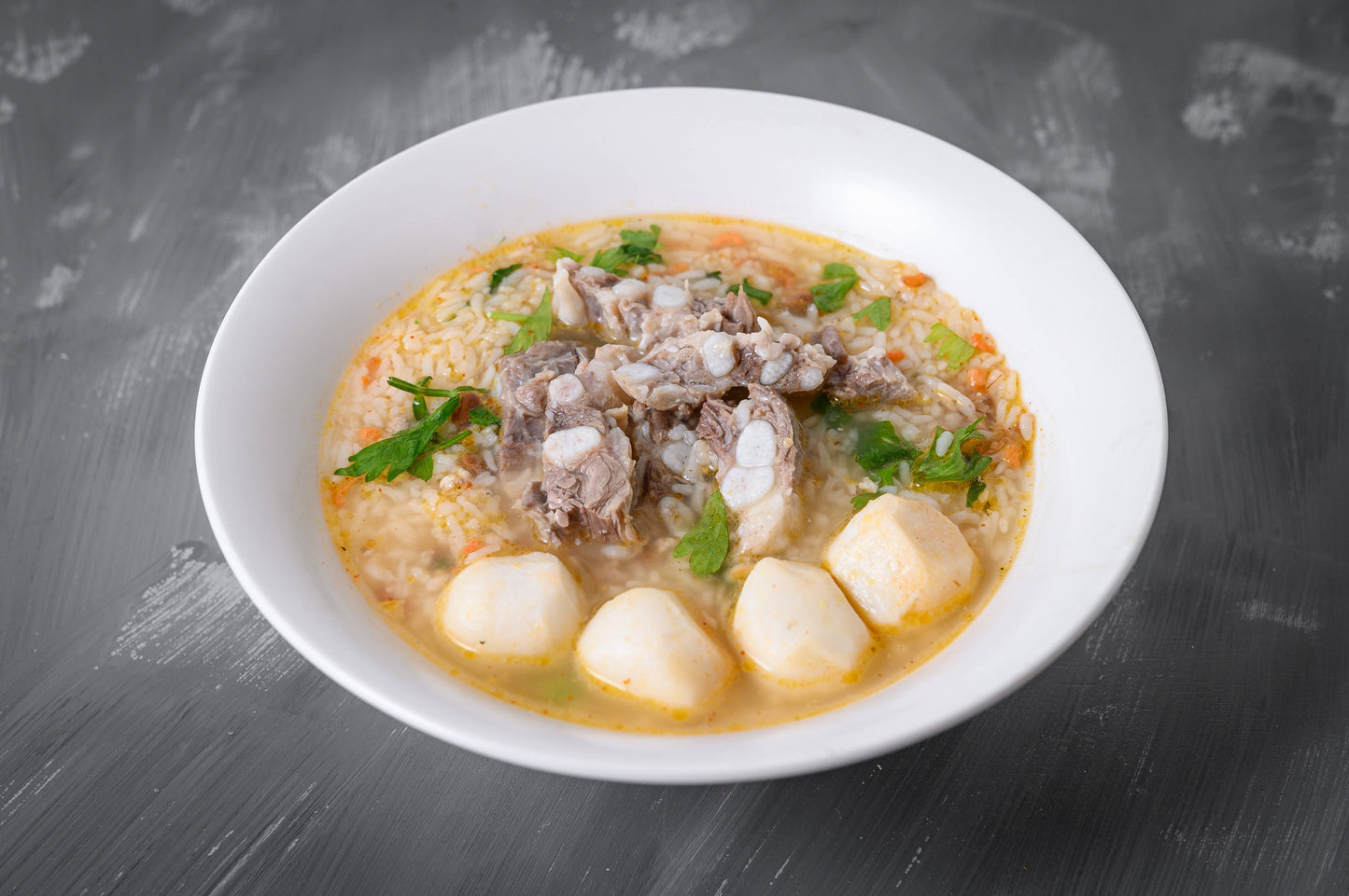 Soft Boiled Rice With Spicy Soup