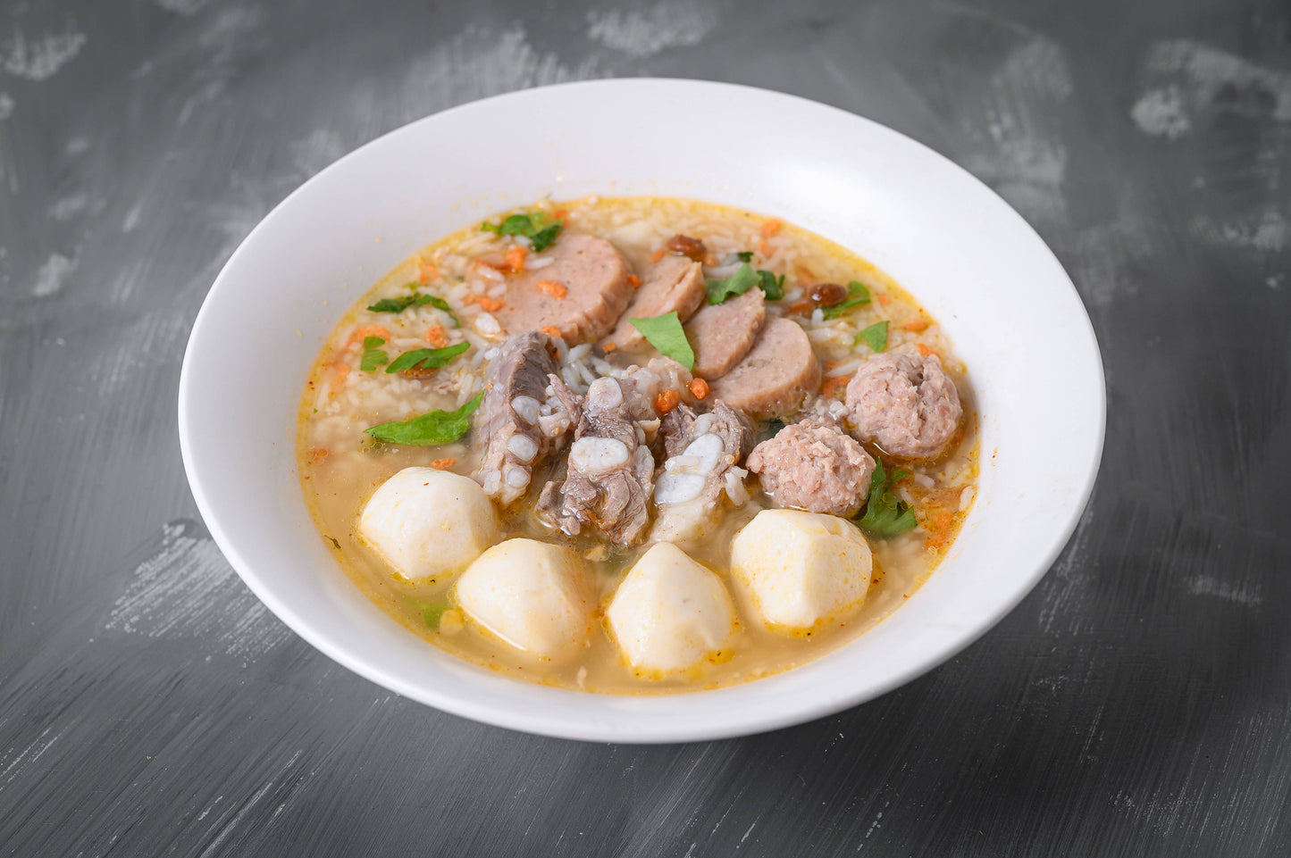 Soft Boiled Rice With Spicy Soup