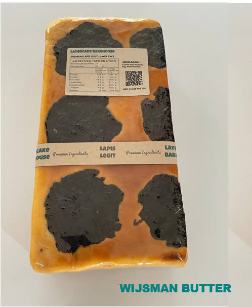 LAPIS LEGIT PRUNE with Dutch butter (Wijsman) - half tin size 10 cm x 20 cm - Wednesday Delivery