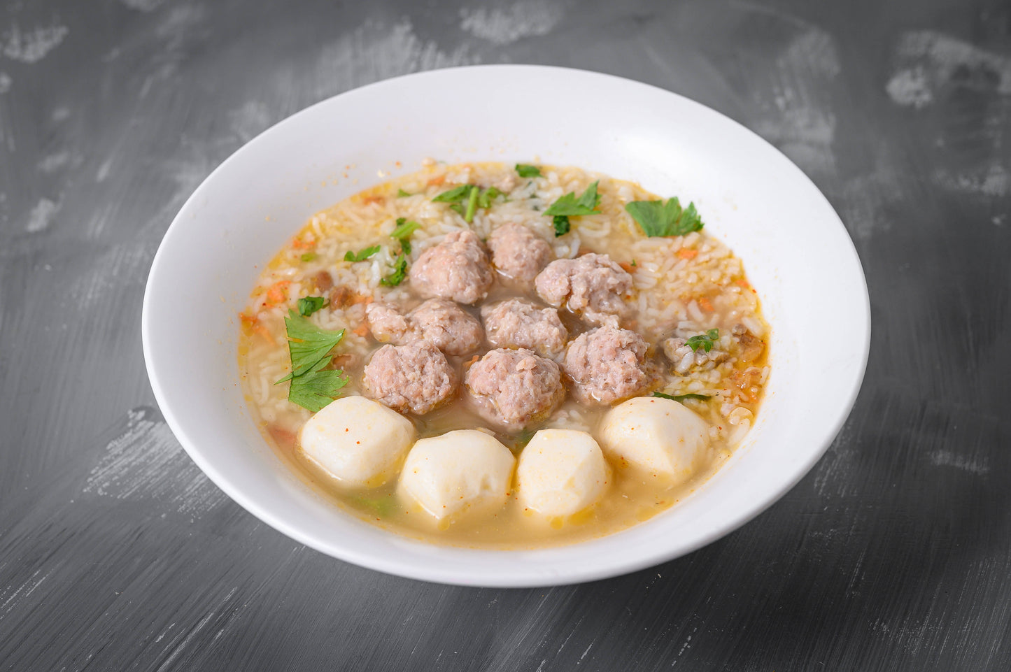 Soft Boiled Rice With Spicy Soup