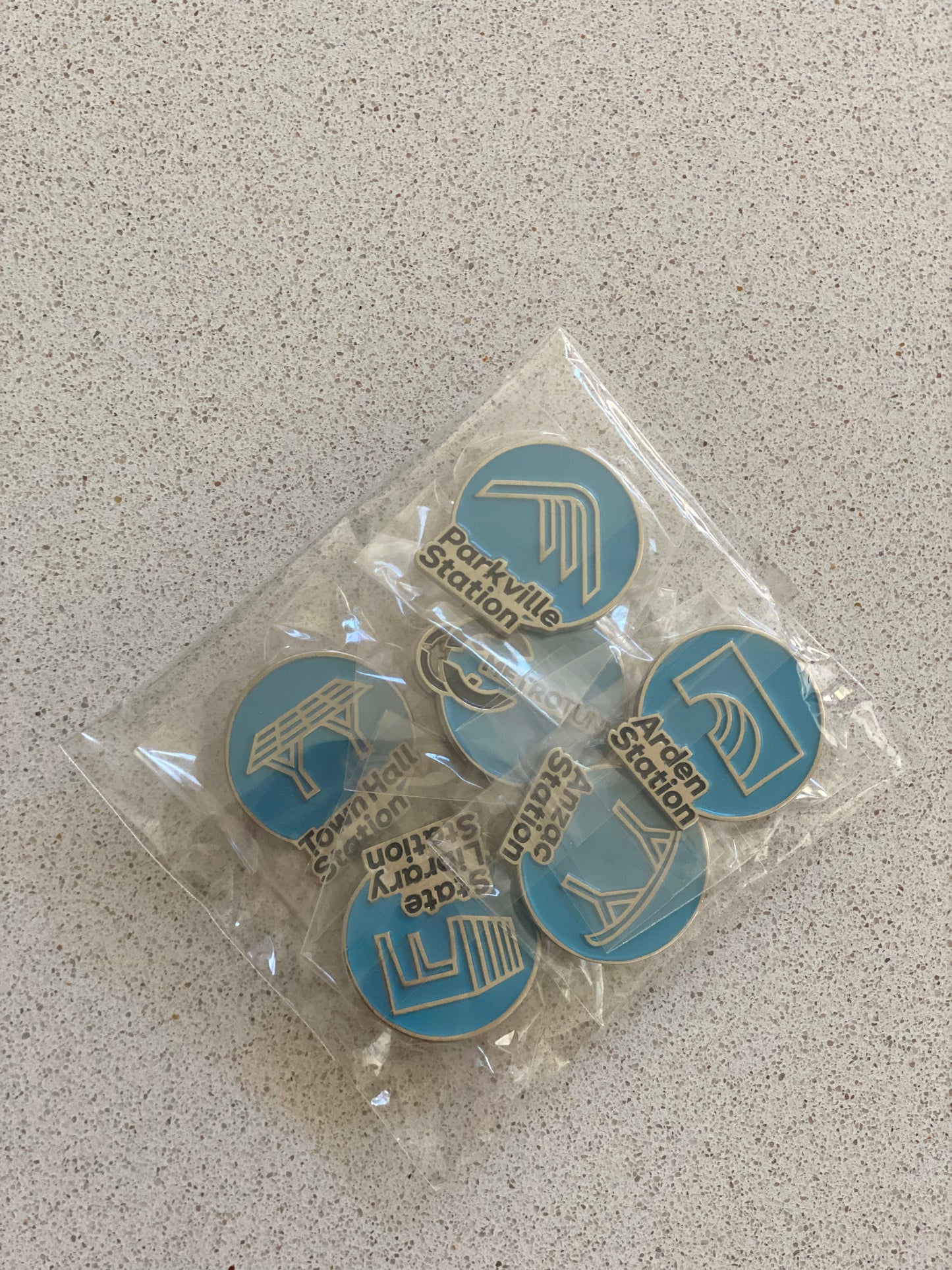Metro Tunnel Commemorative Pins