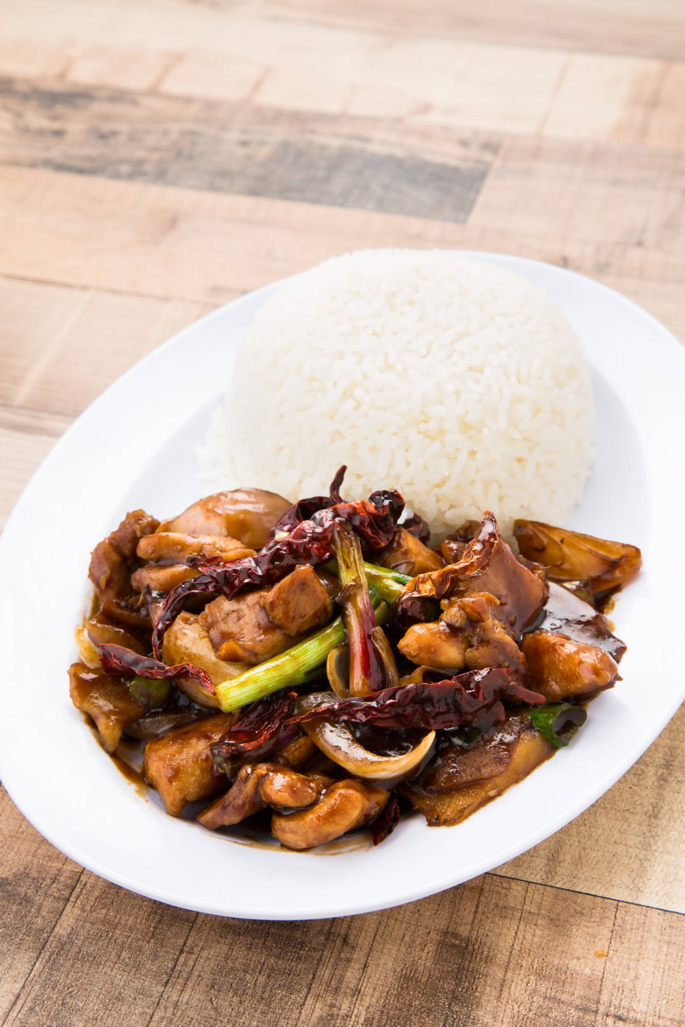 Kungpo Chicken with Rice