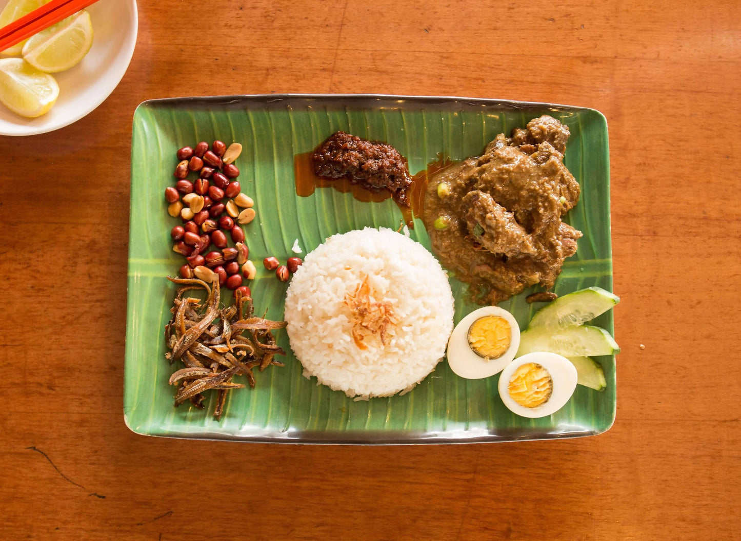 Nasi Lemak with Beef Rendang