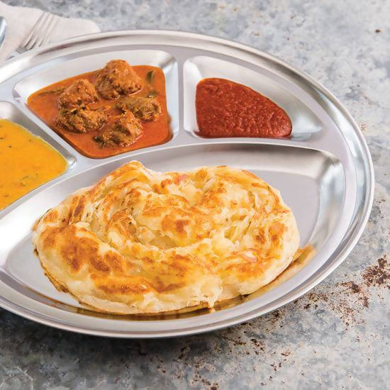 C14 Roti Canai with Vegetarian Curry Mutton